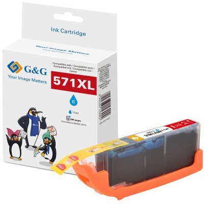Tusz G&G HXL-Patrone kompatybilny z CLI-571XLC/ 0332C001 13857