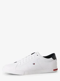 Tommy Hilfiger Tenisówki z dodatkiem skóry Mężczyźni Sztuczna skóra biały jednolity, 41 - Trampki męskie - miniaturka - grafika 1
