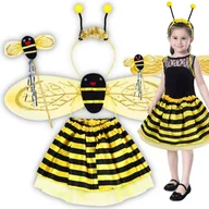 Stroje karnawałowe - Strój Kostium Przebranie Pszczółka Maja Pszczoła Skrzydła Skrzydełka 98/116 - miniaturka - grafika 1