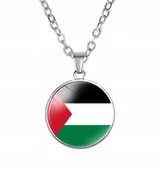 Wisiorki - Naszyjnik wisiorek Palestyna flaga Palestyny - miniaturka - grafika 1