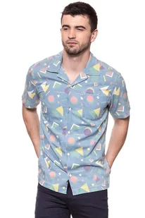Wrangler, Koszula męska, Ss Resort Shirt Light Indigo W59078S4E, rozmiar L - Koszule męskie - miniaturka - grafika 1