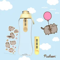 Butelki filtrujące - Butelka Filtrująca Dafi x PUSHEEN SOFT 0,5 2x Filtr Yellow naklejki - miniaturka - grafika 1