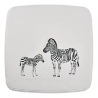 Dywaniki łazienkowe - Ridder Mata Łazienkowa Zebra, 54X54 Cm, Biało-Czarna - miniaturka - grafika 1