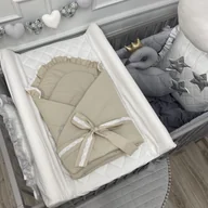 Rożki i beciki - ROŻEK Z FALBANKĄ I KORONKĄ BEŻOWY - miniaturka - grafika 1