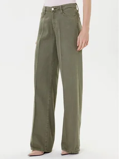 Guess Jeansy W5RA96 WFD53 Zielony Palazzo Fit - Spodnie damskie - miniaturka - grafika 1