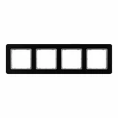 Wyłączniki światła i elektryczne - Ramka poczwórna czarny szkło SEDNA DESIGN SCHNEIDER ELECTRIC - miniaturka - grafika 1