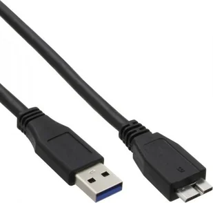 Kabel USB InLine USB-A - micro-B 3 m Czarny 35430 - Kable USB - miniaturka - grafika 1