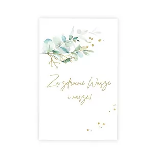 Zawieszki na wódkę gałązka eukaliptusa, 10szt - Dekoracje i nakrycia stołu na imprezę - miniaturka - grafika 1