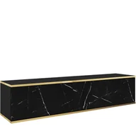Szafki RTV - Szafka RTV-135 Czarny / Marmur Black Royal Oro Piaski Meble Marmur Black Royal, Czarny - miniaturka - grafika 1