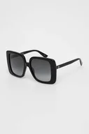 Okulary przeciwsłoneczne - Gucci okulary przeciwsłoneczne damskie kolor czarny - miniaturka - grafika 1