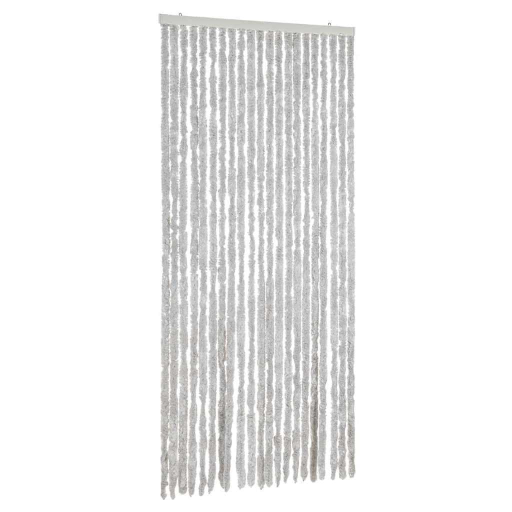 vidaXL Zasłona przeciwsłoneczna szara 90x200 cm szenilowa