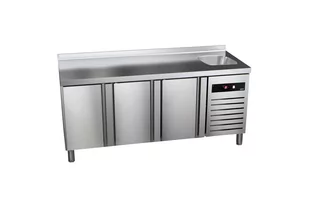 Stół chłodniczy ze zlewem 1492x600x850mm ASBER GREEN LINE GTP-6-200-30 D S - Stoły gastronomiczne - miniaturka - grafika 1