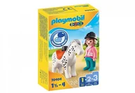 Klocki - Playmobil 1.2.3 Jeździec z koniem 70404 70404 - miniaturka - grafika 1