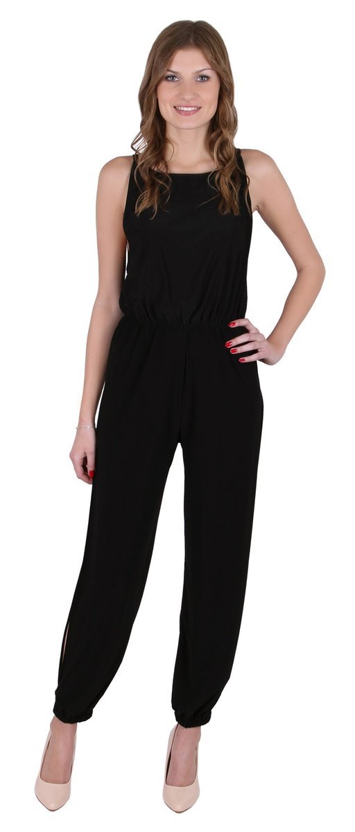 John Zack Czarny kombinezon ze ściągaczami XL