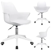 Fotele i krzesła biurowe - KRZESŁO biurowe na kółkach obrotowe do biurka - miniaturka - grafika 1