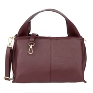 Torebki damskie - Torebka Damska Skórzana Vezze Vega Bordowa - miniaturka - grafika 1