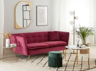 Sofy i kanapy - Beliani Sofa welurowa czerwona FREDERICA - miniaturka - grafika 1