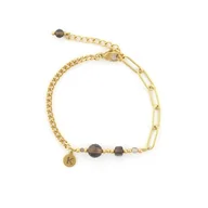 Bransoletki - Bestseller! Bransoletka zodiakalna - Koziorożec Pozłacana stal szlachetna - miniaturka - grafika 1