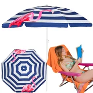 Parasole ogrodowe - Parasol plażowy składany łamany z flamingiem 160cm - miniaturka - grafika 1