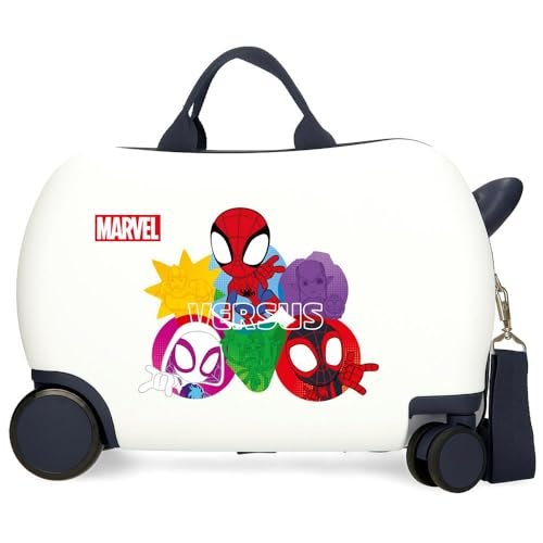 Joumma Marvel Spidey Versus Walizka dziecięca biała 45 x 31 x 20 cm twarda ABS 24,6 l 1,8 kg 4 koła bagaż podręczny, biała, walizka dziecięca