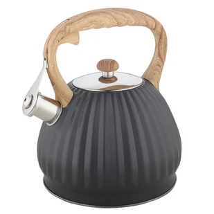 Kinghoff Czajnik Stalowy Plisa 2.7l [KH-1324] szary KH-1324 - Czajniki na gaz - miniaturka - grafika 1