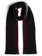 Apaszki i szaliki męskie - Tommy Hilfiger Szalik z zawartością wełny Mężczyźni Sztuczne włókno czarny w paski, ONE SIZE - miniaturka - grafika 1