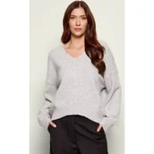 Swetry damskie - BOSS ORANGE Wełniany sweter C_Fondyssa | Relaxed fit - miniaturka - grafika 1