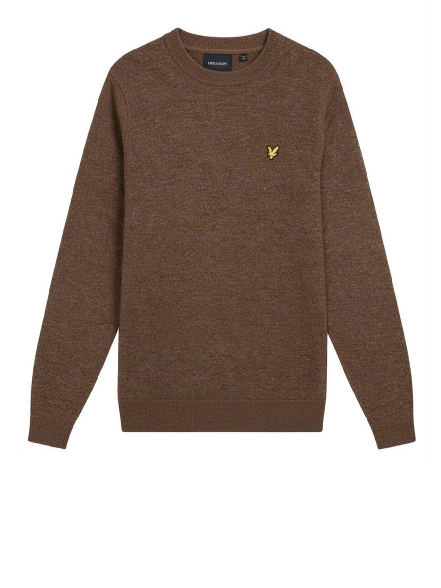 maglie uomo lyle and scott 1874 kn2114v lambswool blend y220 espresso