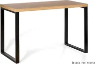 Biurka - Biurko Unique Teo Czarno-Brązowe 120 cm x 60 cm - miniaturka - grafika 1
