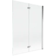 Parawany nawannowe - Mexen Mist parawan nawannowy 2-skrzydłowy prawy 130 x 150 cm, transparent, chrom - 8A9-130-002-01-00-P - miniaturka - grafika 1