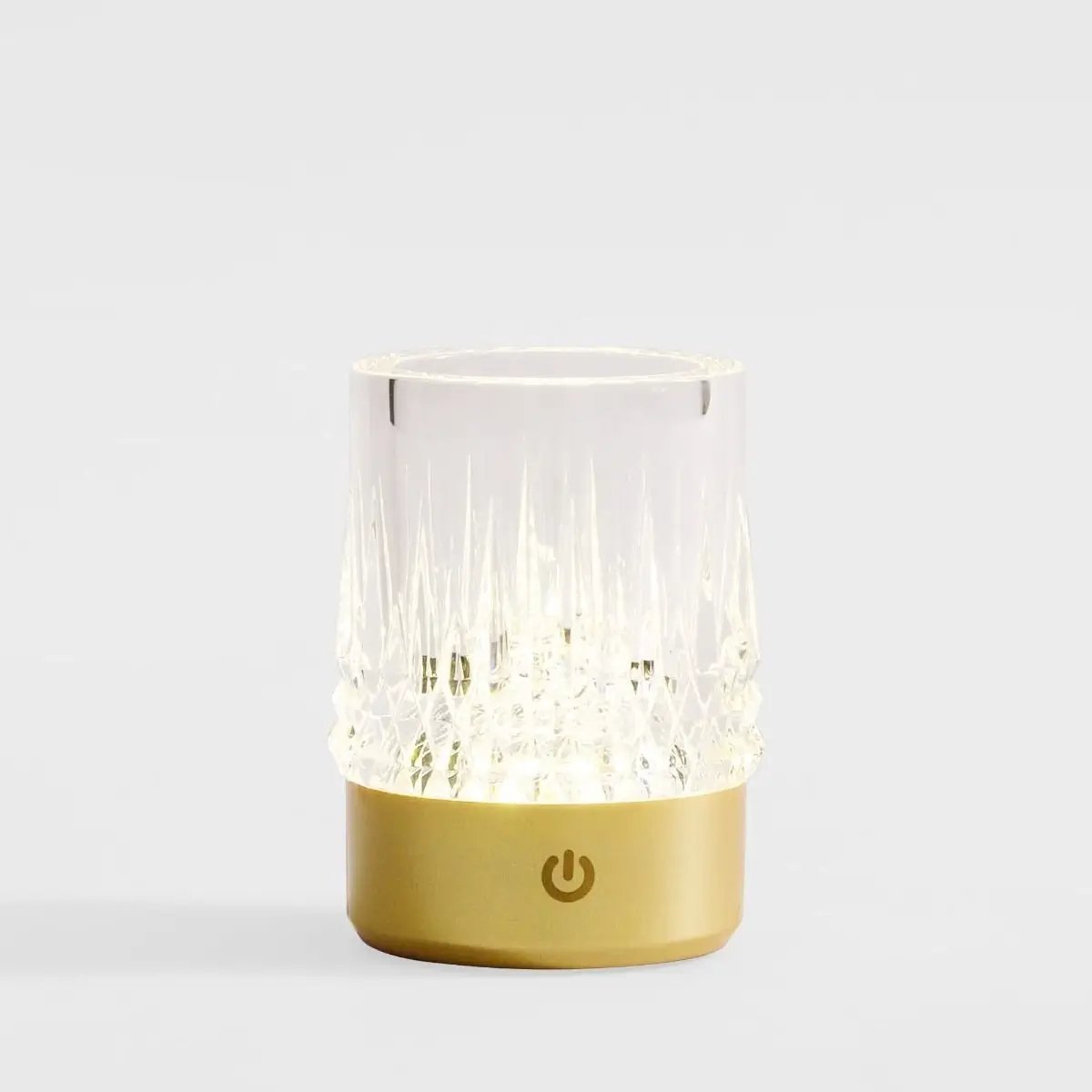 Lampa stołowa Zumaline Bezprzewodowa lampka stołowa CRYSTAL NHTD-N08-G LED 1W 3000K IP44 złota