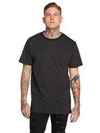 Koszulki męskie - Mister Tee T-shirt męski"Fuckyou Tee", koszulka z delikatnym nadrukiem w paski igłowane, 5 kolorów, rozmiary od XS do 5XL, czarny, XXL - miniaturka - grafika 1