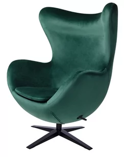 MeblujDom Fotel EGG SZEROKI VELVET BLACK Zielony HE-066.HM8-18.B - Fotele - miniaturka - grafika 1