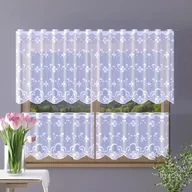 Firany - Zazdrostka żakardowa metrażowa Rasita wys. 70cm biała A121 - 70 cm - miniaturka - grafika 1
