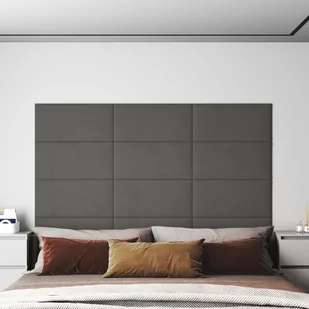 Lumarko Panele ścienne, 12 szt, ciemnoszare, 60x30 cm, aksamit, 2,16 m²! - Panele ścienne i boazeria - miniaturka - grafika 1