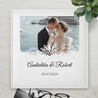 Albumy fotograficzne - Duży album na zdjęcia z Twoim zdjęciem dla pary na ślub - miniaturka - grafika 1