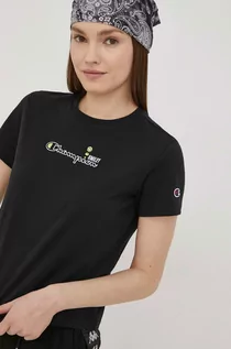 Koszulki i topy damskie - Champion t-shirt bawełniany X SMILEY kolor czarny - grafika 1