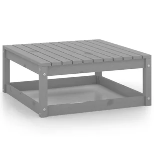 vidaXL Stołek ogrodowy 70x70x30 cm szary lite drewno sosnowe 805672 - Fotele i krzesła ogrodowe - miniaturka - grafika 2