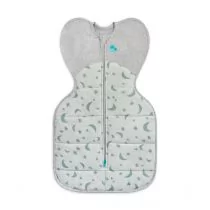 Otulacz Swaddle UP - rozmiar S - oliwkowy, księżyc - ETAP 1 Extra Warm - Rożki i beciki - miniaturka - grafika 1