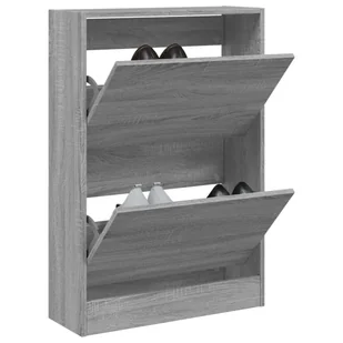 Szafka na buty Szara Sonoma 60x21x87,5 cm Materiał drewnopochodny - Szafki na buty - miniaturka - grafika 1