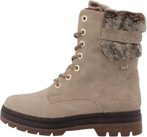 Tom Tailor Damskie 4290560021 modne kozaki, dkcream, 41 EU, dkcream, 41 EU