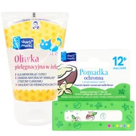 Balsamy i oliwki dla dzieci - Zestaw Skarb Matki oliwka pielęgnacyjna w żelu dla niemowląt i dzieci od 1 dnia życia 125 ml + pomadka ochronna dla dzieci smak kokosa i wanilii od 12 miesiąca 65 g - miniaturka - grafika 1