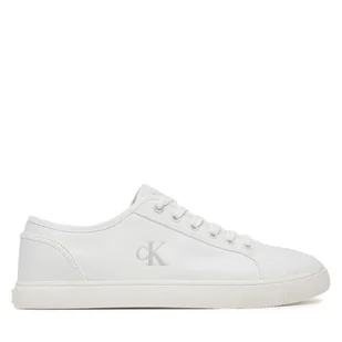 Tenisówki Calvin Klein Jeans Ess Vulc Low Mg Canvas YM0YM01209 Biały - Trampki męskie - miniaturka - grafika 1