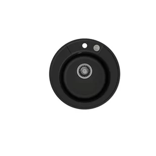 QUADRON Zlewozmywak MORGAN 210 czarny mat/stal HB8301U7-BS HB8301U7-BS - Zlewozmywaki - miniaturka - grafika 1