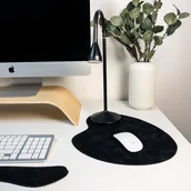 Podkładki na biurko - Mata dekoracyjna na biurko welurowa - czarna/Accurate - miniaturka - grafika 1