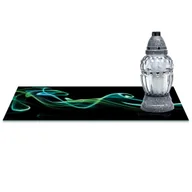 Lampiony i znicze - SZKLANA PODSTAWKA POD ZNICZE z dedykacją 60x20cm Wstęga 67c - miniaturka - grafika 1