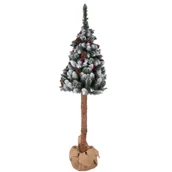 Choinki - Choinka sztuczna jodła diamentowa na pniu z szyszkami i jarzębiną 140 cm - miniaturka - grafika 1