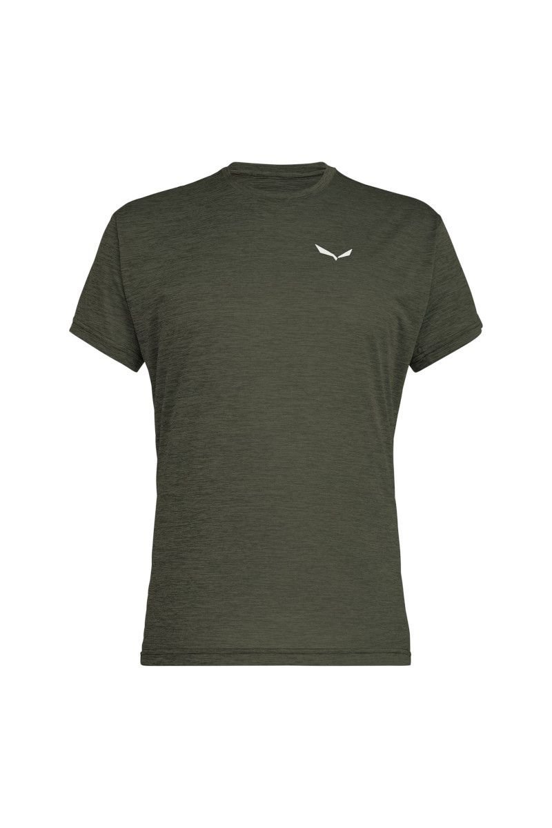 Salewa Koszulka trekkingowa męska Puez Melange Dry SS Tee ciemnozielona 54_XXL
