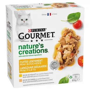 Gourmet Nature's Creations, 8 x 85 g - Kurczak i indyk - Mokra karma dla kotów Gourmet Nature's Creations, 8 x 85 g - Kurczak i indyk - Mokra karma dla kotów - miniaturka - grafika 1