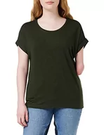 Koszulki i topy damskie - ONLY Onlmoster damski jednokolorowy T-shirt basic, okrągły dekolt, krótki rękaw, top, zielony (różowy), L - miniaturka - grafika 1